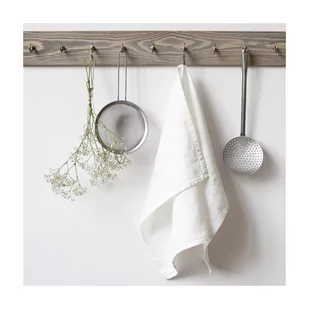 Biały lniany ręcznik kuchenny Linen Tales, 65x45 cm - Ściereczki, gąbki, czyściki - miniaturka - grafika 1