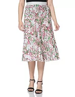 Spódnice - Gerry Weber Damska spódnica długa szeroka, jednokolorowa, długość do łydek, Biały nadruk palmowy Azala, 36 - miniaturka - grafika 1