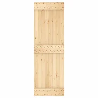 Drzwi wewnętrzne - Drzwi przesuwne z osprzętem, 70x210 cm, lite drewno sosnowe 8721012081949 - miniaturka - grafika 1