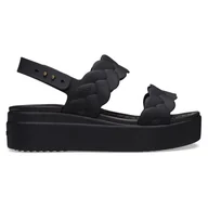Sandały damskie - Damskie Sandały CROCS BROOKLYN WOVEN UPPER LW 209977-060 – Czarny - miniaturka - grafika 1