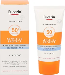 Eucerin Sun Sensitive Protect Krem ochronny SPF50+ do skóry normalnej i suchej/wrażliwej 50 ml - Kremy do twarzy - miniaturka - grafika 1
