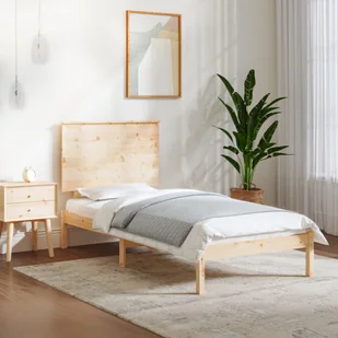 Łóżko z litego drewna sosnowego 100x200 cm - Łóżka - miniaturka - grafika 1