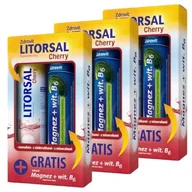 Witaminy i minerały - Zestaw Zdrovit Litorsal Cherry, 3 x 24tabl. mus. + Magnez + Wit. B6, 3 x 24tabl. mus. - miniaturka - grafika 1