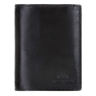 Męski portfel ze skóry mały czarny - Portfele Męski portfel ze skóry mały czarny - Portfele - miniaturka - grafika 1