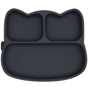 Silikonowy talerzyk z przyssawką Kotek We Might Be Tiny - Charcoal - Miseczki i talerzyki dla dzieci - miniaturka - grafika 1