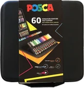Kredki, ołówki, pastele i pisaki - Zestaw markerów Posca Suitcase 60 szt - miniaturka - grafika 1
