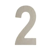 Numery na dom - Cyfra 2 wys.5 cm plastikowa srebrna - miniaturka - grafika 1