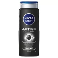 Żele pod prysznic dla mężczyzn - Nivea MEN Żel pod prysznic Active Clean 500 ml - miniaturka - grafika 1