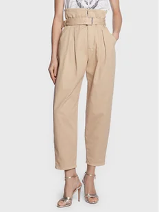 Pinko Jeansy 100614 A0I5 Beżowy Straight Fit - Spodnie damskie - miniaturka - grafika 1