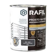 Farby do metalu - Farba na rdzę Rafil szary grafitowy RAL7024 mat 0,75l - miniaturka - grafika 1