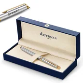 Zestawy piśmiennicze - Pióro Wieczne Waterman Hémisphere Stalowy GT (M) z grawerem - miniaturka - grafika 1