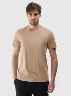 4F Koszulka męska t-shirt bawełniany 4FWSS25TTSHM2074-83S Brązowy Roz. XXL - Koszulki męskie - miniaturka - grafika 1