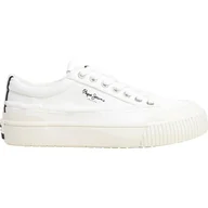Trampki damskie - Pepe Jeans Damskie trampki BEN FRESH W, białe (białe), 40 UK, biały, 42 EU - miniaturka - grafika 1