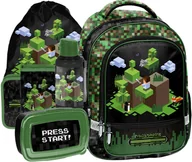 Zestawy szkolne - ZESTAW szkolny Plecak Tornister Minecraft Press Start KLASA 1-3 - miniaturka - grafika 1