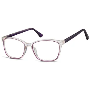Damskie kocie oprawki korekcyjne okulary zerówki TR-99C bezbarwny/fioletowy - Okulary korekcyjne, oprawki, szkła - miniaturka - grafika 1
