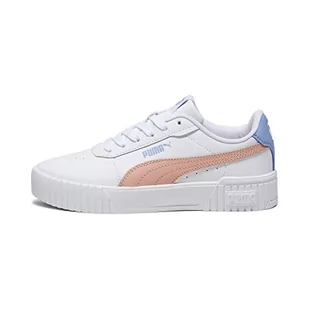 PUMA Carina 2.0 Jr sneakersy dziewczęce, Puma White Poppy Pink Blissful Blue, 39 eu - Buty dla dziewczynek - miniaturka - grafika 1