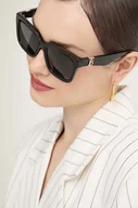 Okulary przeciwsłoneczne - Burberry okulary przeciwsłoneczne damskie kolor czarny 0BE4419 - miniaturka - grafika 1