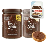 Słodkie kremy i masła - Krem orzechowy z ciasteczkami 380g x 2 - Pan di Stelle - miniaturka - grafika 1