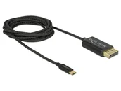 Adaptery i przejściówki - DeLOCK 83710 adapter kablowy 2 m USB Type-C DisplayPort Czarny - miniaturka - grafika 1
