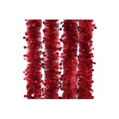 Ozdoby bożonarodzeniowe - Girlanda z aplikacjami czerwona Ø8 cm, 2 m - miniaturka - grafika 1