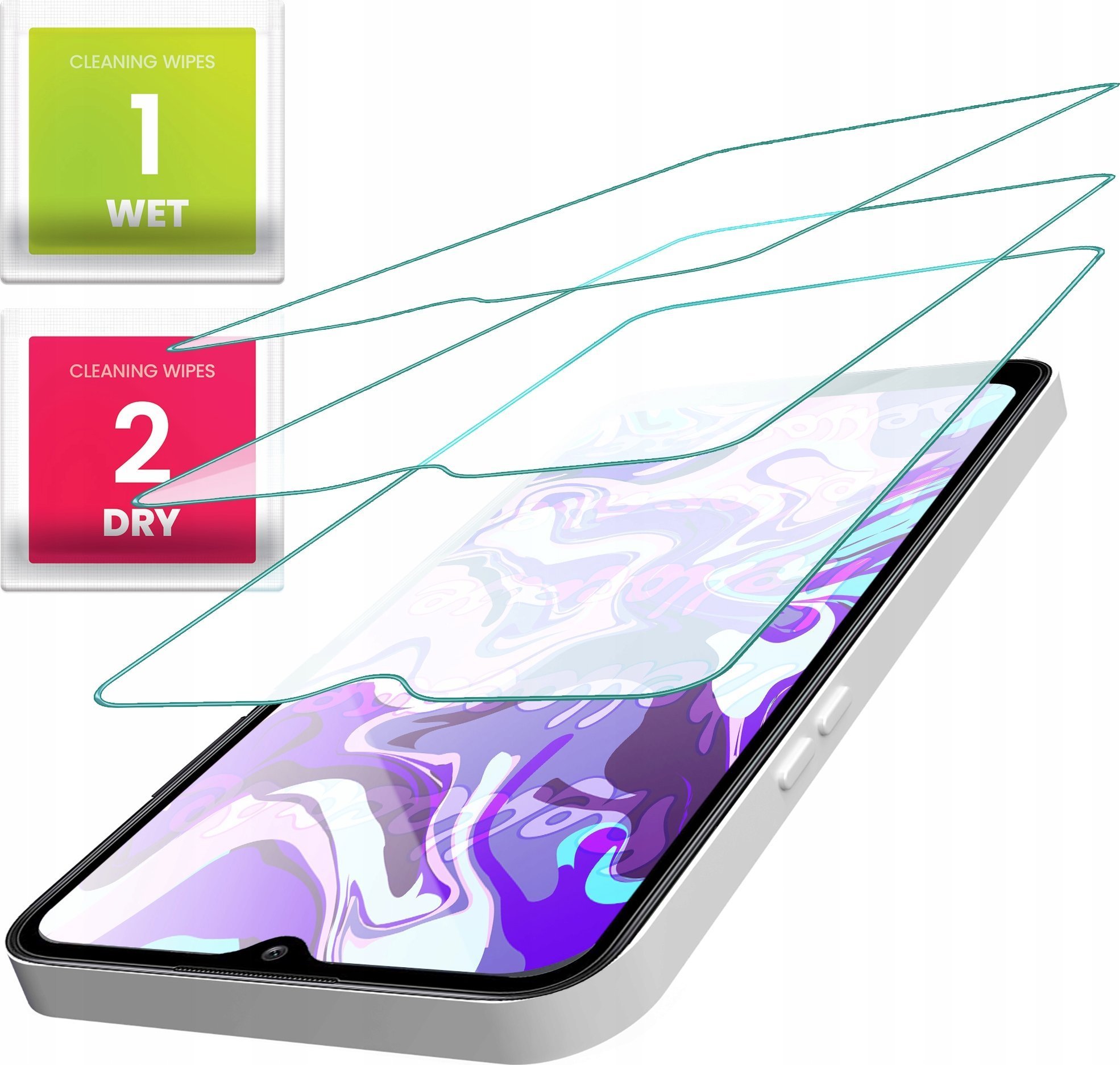 Hello Case 3-PAK Szkło Hartowane do Xiaomi Mi 9 Lite szybka, płaskie 2.5D, ochronne