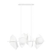 Lampy sufitowe - Emibig Lighting biała lampa wisząca szklane kule DRIFTON 4 WHITE 637/4 podłużny żyrandol do salonu na 4 żarówki 637/4 - miniaturka - grafika 1