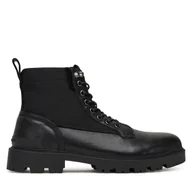 Botki męskie - Trapery Pepe Jeans Ryan Mix M PMS500004 Czarny - miniaturka - grafika 1