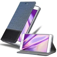 Etui i futerały do telefonów - Etui Cadorabo do Huawei P8 w kolorze DARK BLUE BLACK Etui na telefon komórkowy z magnetycznym zamknięciem, funkcją podstawki i miejscem na kartę Etui Etui ochronne Etui z klapką w stylu książki - miniaturka - grafika 1