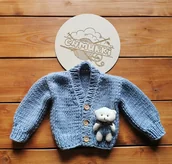 Swetry dla chłopców - Sweterek z misiem - miniaturka - grafika 1