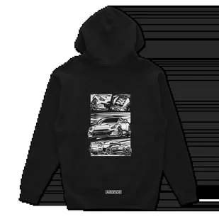 Czarna bluza z kapturem Nissan Skyline R35 JDM-XXL - Bluzy męskie - miniaturka - grafika 1