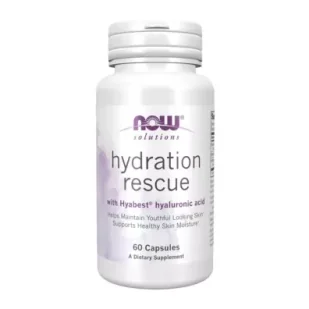 Now Foods Hydration Rescue - Kwas Hialuronowy + Kolagen suplement diety 60 kaps. - Włosy, skóra, paznokcie - miniaturka - grafika 1