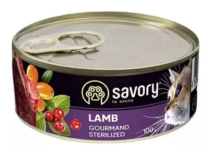 SAVORY Cat Adult Sterilised Lamb 100g (puszka) - Mokra karma dla kotów - miniaturka - grafika 1
