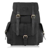 Plecaki - PLECAK MĘSKI CZARNY DO PRACY DO SZKOŁY PAOLO PERUZZI SI-05-BL - miniaturka - grafika 1