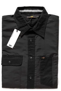 KOSZULA LEE TECHNICAL WHIZZIT SHIRT BLACK L68FUX01 112117107 - Lee - Koszule męskie - miniaturka - grafika 1