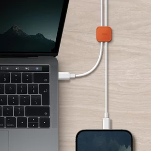 UNIQ Pod samoprzylepny organizer do kabli zestaw 8szt pomarańczowy/sienna orange - Kable - miniaturka - grafika 3