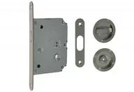 Szyldy i rozety - Zamek WC do drzwi przesuwnych z uchwytem okrągłym fi55 satyna - miniaturka - grafika 1