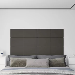 Panele ścienne, 12 szt, ciemnoszare, 90x30 cm, aksamit, 3,24 m² - Panele ścienne i boazeria - miniaturka - grafika 1