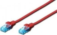 Kable miedziane - Digitus CAT 5e U-UTP patch cable PVC AWG 26/7 length 15m color red DK-1512-150/R - miniaturka - grafika 1