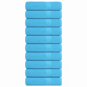 Ręczniki - vidaXL Ręczniki kąpielowe, 10 szt., turkusowe, 100x150cm, bawełna 100% - miniaturka - grafika 1