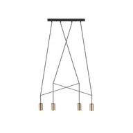 Lampy sufitowe - Nowodvorski Lampa Wisząca IMBRIA SOLID BRASS IV7957 Mosiądz - miniaturka - grafika 1