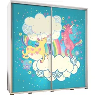 Szafy - Szafa 205 z Grafiką Unicorns Rainbow Penelopa Maridex Biały Mat - miniaturka - grafika 1