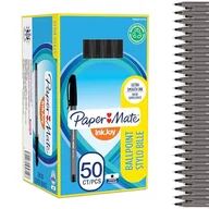 Długopisy - Długopisy Paper Mate InkJoy 100ST | Średnia końcówka (1,0 mm) | Czarne | 50 sztuk - miniaturka - grafika 1