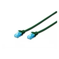 Patchcordy - Digitus Kabel patch cord UTP CAT.5E zielony 0.25m 15 LGW DK-1512-0025/G - miniaturka - grafika 1