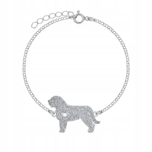 Bransoletka Srebrna 925 z psem Hiszpański Pies Dowodny Kobieta GRAWER - Bransoletki - miniaturka - grafika 1