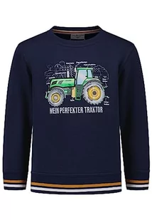 SALT AND PEPPER Bluza chłopięca z nadrukiem traktorowym Emb, Granatowy (True Navy), 128-134 - Bluzy dla chłopców - miniaturka - grafika 1