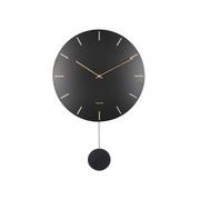 Zegary - Czarny zegar wahadłowy Karlsson Impressive, ø 20 cm - miniaturka - grafika 1