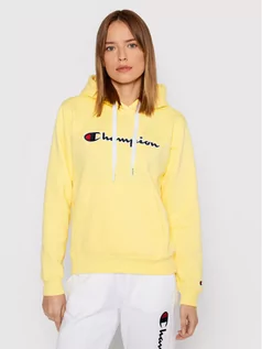 Bluzy damskie - Champion Bluza Blend Script Logo 114461 Żółty Regular Fit - grafika 1