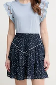 Spódnice - Pepe Jeans spódnica DANY kolor granatowy mini rozkloszowana PL901191 - miniaturka - grafika 1