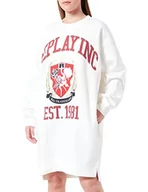 Sukienki - Replay Damska sukienka na co dzień, 011 biały, XXS - miniaturka - grafika 1