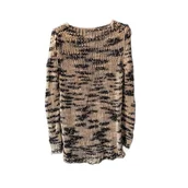 Swetry damskie - MANGO Damski Sweter Czarno-Biały Ciepły Długi Rozmiar S - miniaturka - grafika 1